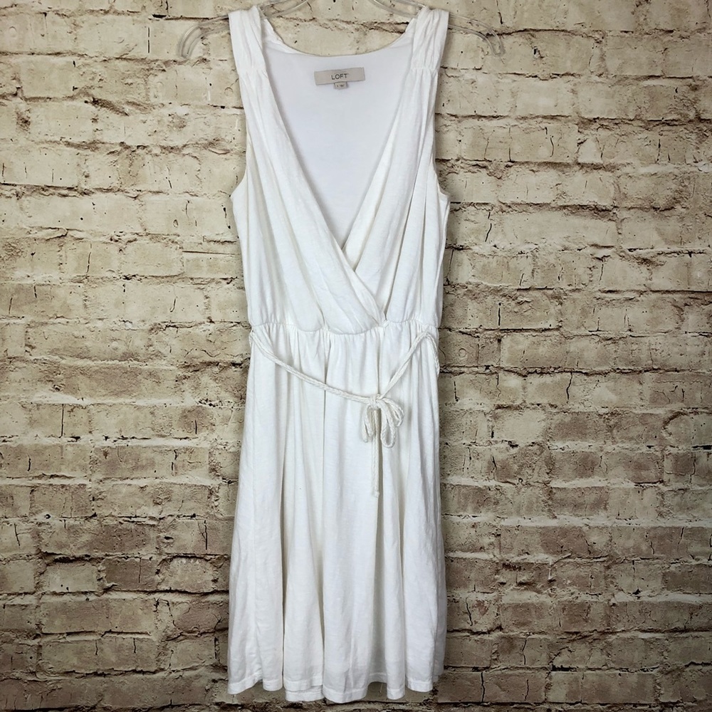 LOFT Sundress White Small